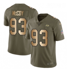 Youth Nike Tampa Bay Buccaneers 93 Gerald McCoy Limited OliveGold 2017 Salute to Service NFL Jersey