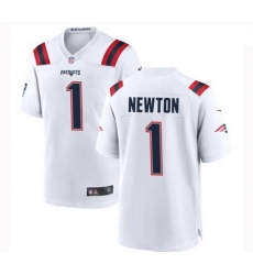 Men New England Patriots 1 Cam Newton Nike White Vapor Untouchable Limited Player Jersey