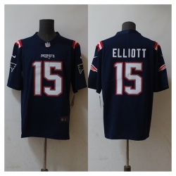 Men New England Patriots 15 Ezekiel Elliott Navy Vapor Untouchable Stitched Football Jersey