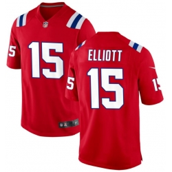 Men New England Patriots #15 Ezekiel Elliott Red Rush Stitched Jersey