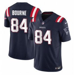 Men New England Patriots 84 Kendrick Bourne Navy 2023 F U S E  Vapor Limited Stitched Football Jersey