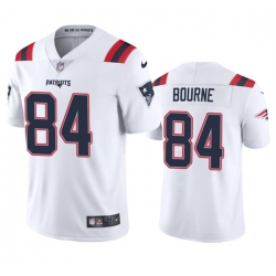 Men New England Patriots 84 Kendrick Bourne White Vapor Untouchable Stitched Football Jersey