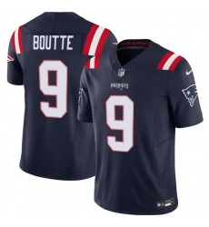 Men New England Patriots 9 Kayshon Boutte Navy 2025 F U S E  Vapor Limited Stitched Football Jersey