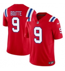 Men New England Patriots 9 Kayshon Boutte Red 2025 F U S E  Vapor Limited Stitched Football Jersey