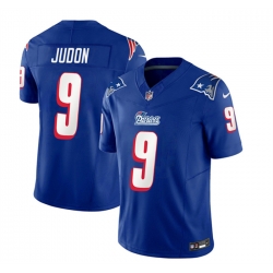Men New England Patriots 9 Matthew Judon Blue 2023 F U S E  Throwback Limited Stitched Football Jersey