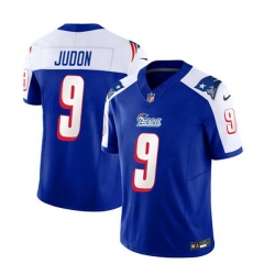 Men New England Patriots 9 Matthew Judon Blue White 2023 F U S E  Vapor Limited Stitched Football Jersey