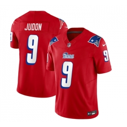 Men New England Patriots 9 Matthew Judon Red 2023 F U S E  Throwback Limited Stitched Football Jersey