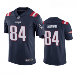 Men Nike New England Patriots 84 Antonio Brown Navy Blue Rush Jersey