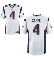 Men Nike New England Patriots Bailey Zappe #4 White Vapor Limited Player Jersey