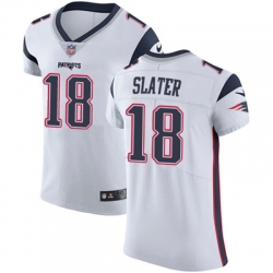 Men Nike Patriots #18 Matt Slater White Stitched NFL Vapor Untouchable Elite Jersey