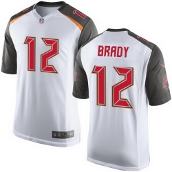 Men Nike Tampa Bay Buccaneers 12 Tom Brady White Vapor Limited Stitched NFL Jersey