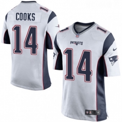 Mens Nike New England Patriots 14 Brandin Cooks Game White NFL Jersey