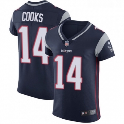 Mens Nike New England Patriots 14 Brandin Cooks Navy Blue Team Color Vapor Untouchable Elite Player NFL Jersey