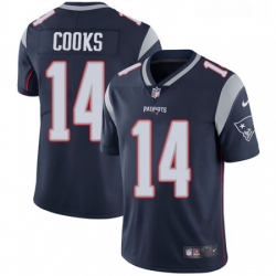 Mens Nike New England Patriots 14 Brandin Cooks Navy Blue Team Color Vapor Untouchable Limited Player NFL Jersey