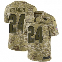 Mens Nike New England Patriots 24 Stephon Gilmore Limited Camo 2018 Salute to Service NFL Jersey