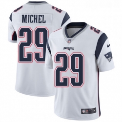 Mens Nike New England Patriots 29 Sony Michel White Vapor Untouchable Limited Player NFL Jersey