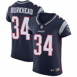 Mens Nike New England Patriots 34 Rex Burkhead Navy Blue Team Color Vapor Untouchable Elite Player NFL Jersey