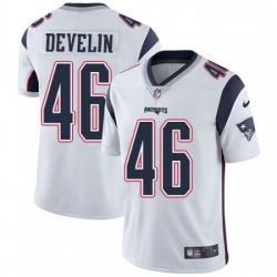 Mens Nike New England Patriots 46 James Develin White Vapor Untouchable Limited Player NFL Jersey