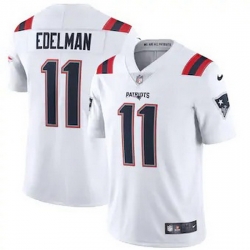 New England Patriots 11 Julian Edelman Men Nike White 2020 Vapor Limited Jersey