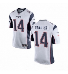 New England Patriots 14 Mohamed SANU SR White Vapor Limited Jersey