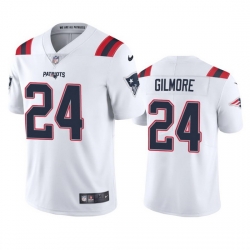 New England Patriots 24 Stephon Gilmore Men Nike White 2020 Vapor Limited Jersey