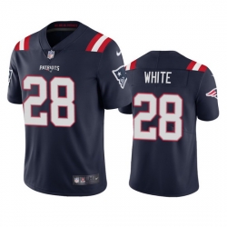 New England Patriots 28 James White Men Nike Navy 2020 Vapor Limited Jersey