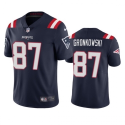 New England Patriots 87 Rob Gronkowski Men Nike Navy 2020 Vapor Limited Jersey