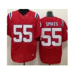 Nike New England Patriots 55 Brandon Spikes Red Elite NFL Jersey