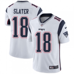 Nike Patriots #18 Matt Slater White Mens Stitched NFL Vapor Untouchable Limited Jersey