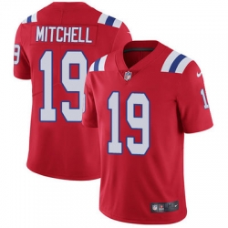 Nike Patriots #19 Malcolm Mitchell Red Alternate Mens Stitched NFL Vapor Untouchable Limited Jersey