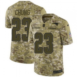 Nike Patriots #23 Patrick Chung Camo Mens Stitched NFL Limited 2018 Salute To Service Jersey