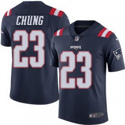 Nike Patriots #23 Patrick Chung Navy Blue Mens Stitched NFL Limited Rush Jersey