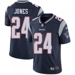 Nike Patriots #24 Cyrus Jones Navy Blue Team Color Mens Stitched NFL Vapor Untouchable Limited Jersey