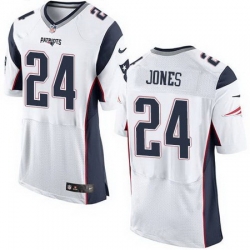 Nike Patriots #24 Cyrus Jones White Mens Stitched NFL New Elite Jersey