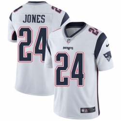 Nike Patriots #24 Cyrus Jones White Mens Stitched NFL Vapor Untouchable Limited Jersey