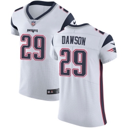 Nike Patriots #29 Duke Dawson White Mens Stitched NFL Vapor Untouchable Elite Jersey