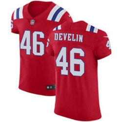 Nike Patriots #46 James Develin Red Alternate Mens Stitched NFL Vapor Untouchable Elite Jersey