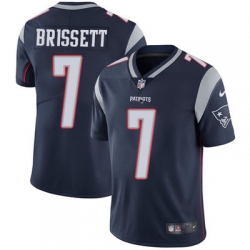 Nike Patriots #7 Jacoby Brissett Navy Blue Team Color Mens Stitched NFL Vapor Untouchable Limited Jersey