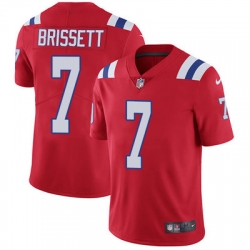 Nike Patriots #7 Jacoby Brissett Red Alternate Mens Stitched NFL Vapor Untouchable Limited Jersey