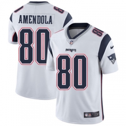 Nike Patriots #80 Danny Amendola White Mens Stitched NFL Vapor Untouchable Limited Jersey