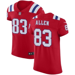 Nike Patriots #83 Dwayne Allen Red Alternate Mens Stitched NFL Vapor Untouchable Elite Jersey