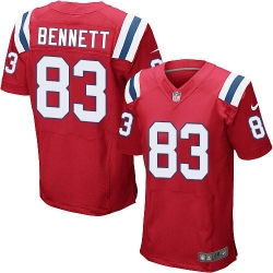 Nike Patriots #83 Martellus Bennett Red Alternate Mens Stitched NFL Elite Jersey