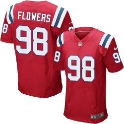 Nike Patriots #98 Trey Flowers Red Alternate Mens Stitched NFL Elite Jersey