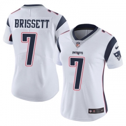 Nike Patriots #7 Jacoby Brissett White Womens Stitched NFL Vapor Untouchable Limited Jersey