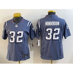 Women New England Patriots 32 TreVeyon Henderson 2025  Rivalries Stitched Football Jersey