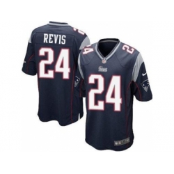 Youth New England Patriots #24 Darrelle Revis Navy Blue Stitched NFL Jersey