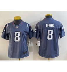 Youth New England Patriots 8 Stefon Diggs Navy 2025  Rivalries F U S E Vapor Limited Stitched Football Jersey