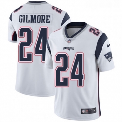 Youth Nike New England Patriots 24 Stephon Gilmore White Vapor Untouchable Limited Player NFL Jersey