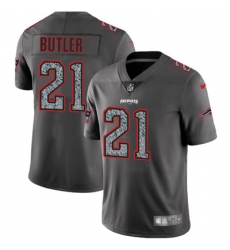 Youth Nike Patriots #21 Malcolm Butler Gray Static NFL Vapor Untouchable Game Jersey