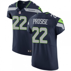 Men Nike Seahawks #22 C J Prosise Steel Blue Team Color Stitched NFL Vapor Untouchable Elite Jersey